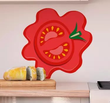 Crushed tomato food sticker - TenStickers