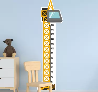 Crane meter height chart wall sticker - TenStickers