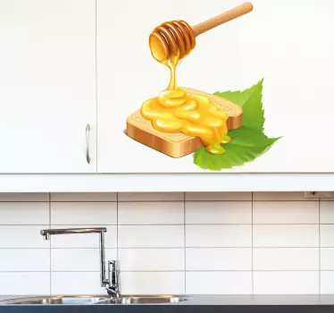 Wandtattoo Toast mit Honig Küche - TenStickers