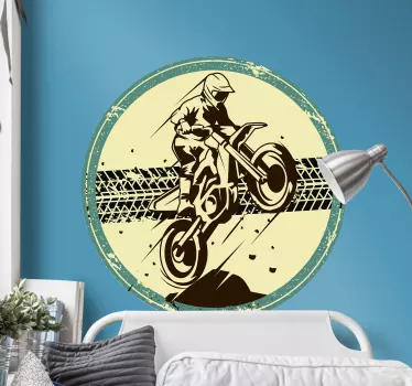 Sports motocross motorbike sticker - TenStickers