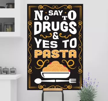 Cook pasta food vinyl sticker - TenStickers
