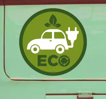 Naklejka na samochód Ekologiczne auto - TenStickers