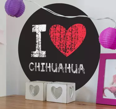 I love Chiuahua wall sticker - TenStickers