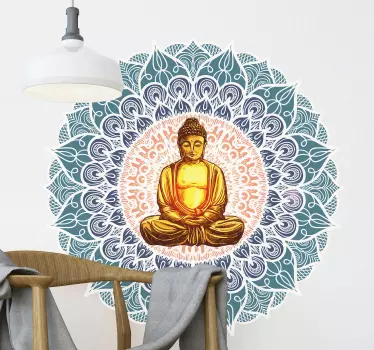Autocolant de perete decorativ chakra buddha - TenStickers