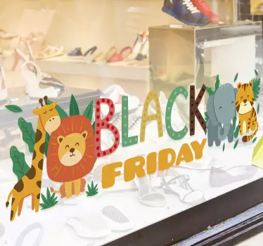 Black friday children's shop sale sticker - TenStickers
