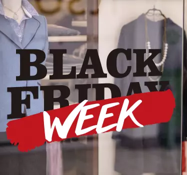 Black week retail sticker - TenStickers