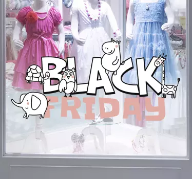 Black Friday children's shop sticker - TenStickers
