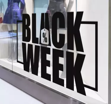 Black week sale window sticker - TenStickers