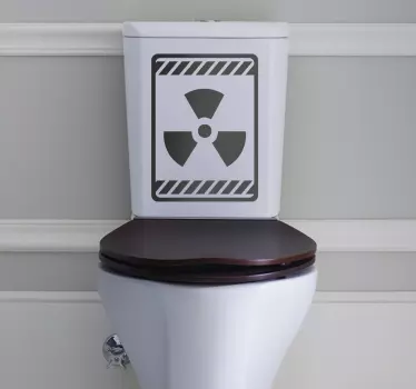 Radioactive Icon Toilet Sticker - TenStickers