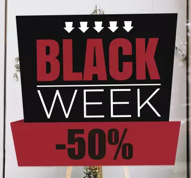 black week sale window sale sticker - TenStickers