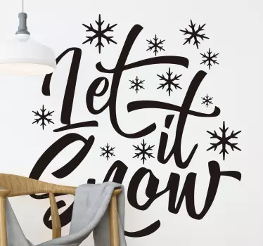 Let it snow christmas sticker - TenStickers