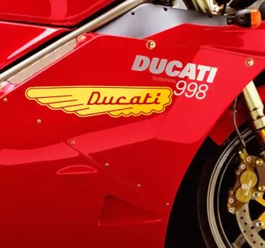 Vinilo logotipo Ducati antiguo - TenVinilo