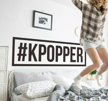 #kpopper pop music wall sticker - TenStickers