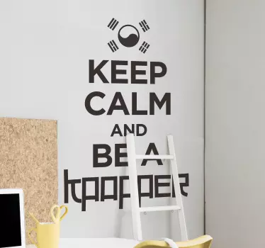 Keep calm and be a kpopper music decal - TenStickers
