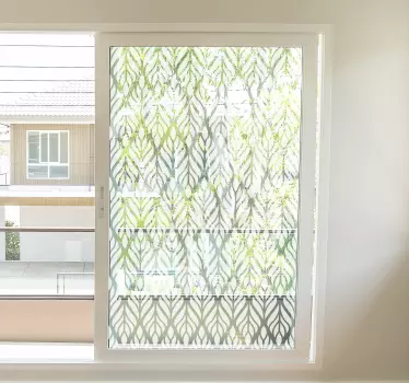 Nalepka okna z vzorcem listov - TenStickers