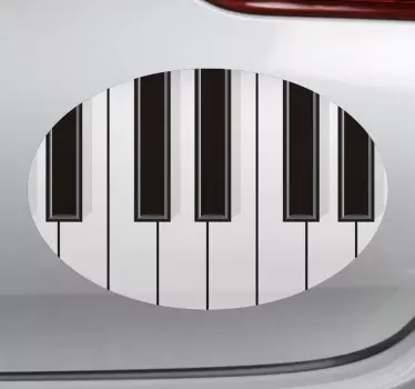 Vinilo musical piano para coche - TenVinilo
