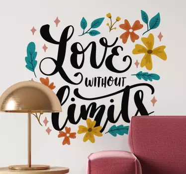Love without limits love sticker - TenStickers
