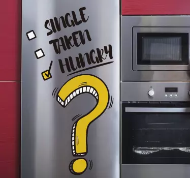 Hungry funny list fridge sticker - TenStickers