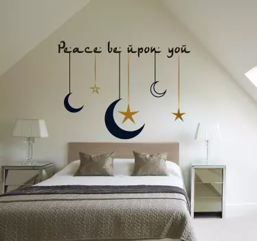 Peace upon you text sticker - TenStickers