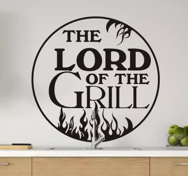 Lord of grill BBQ food food sticker - TenStickers