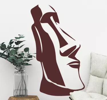 Easter Island statue city and country sticker - TenStickers