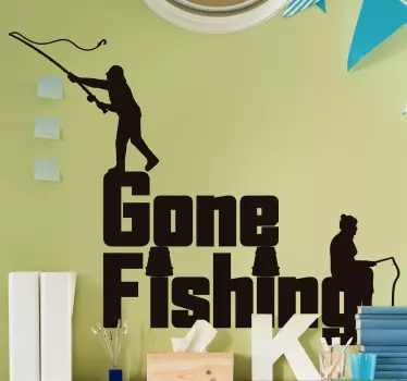 Gone fishing nautical wall sticker - TenStickers