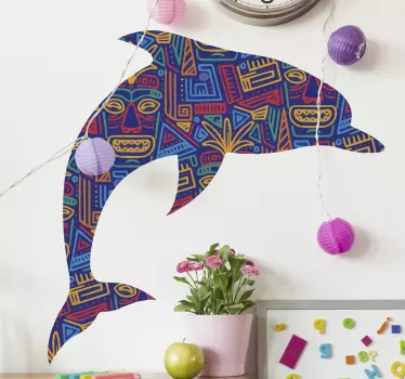 Maori dolphin art  sticker - TenStickers