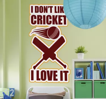 Cricket quote wall sticker - TenStickers