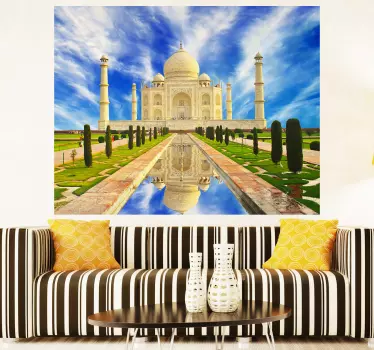 Sticker Taj Mahal kleur - TenStickers