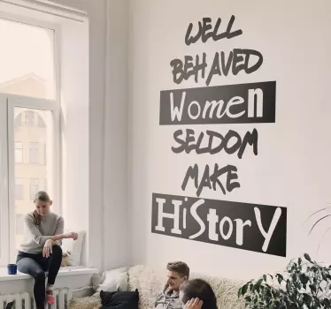 Feminist  motivational wall sticker - TenStickers