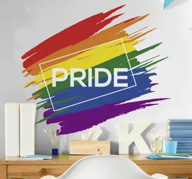 Bunte wandaufkleber der Pride flagge - TenStickers