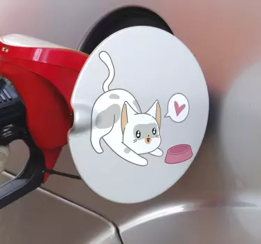 Cat tank car window Sticker - TenStickers