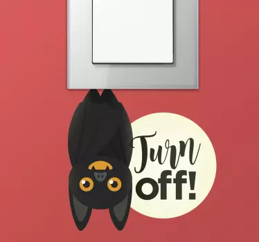 Vleermuis  lichtschakelaar zelfklevende sticker - TenStickers