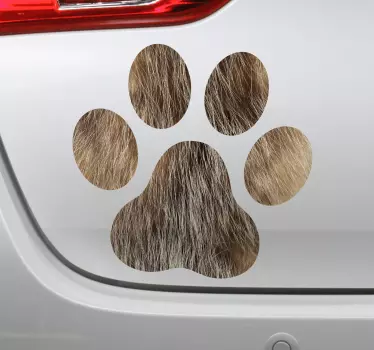 Dog paws car window sticker - TenStickers