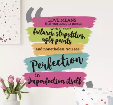 Slavoj zizek quote of perfection text sticker - TenStickers