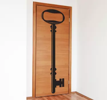 Naljepnica za stara vrata s ključem za zaključavanje - TenStickers