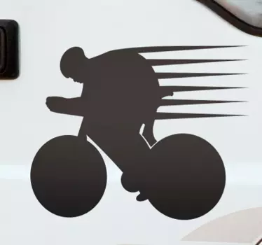 Running with speed cycling decal - TenStickers