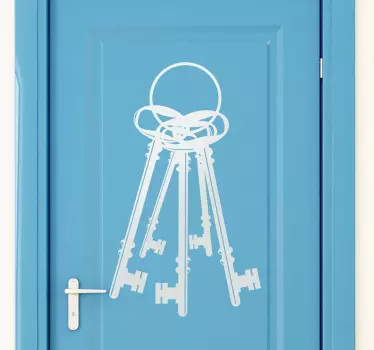 Bundt af nøgler dørklistermærke - TenStickers