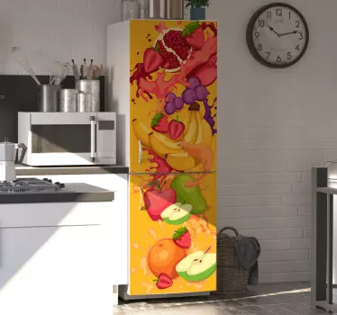 Fruit drawings fridge sticker - TenStickers