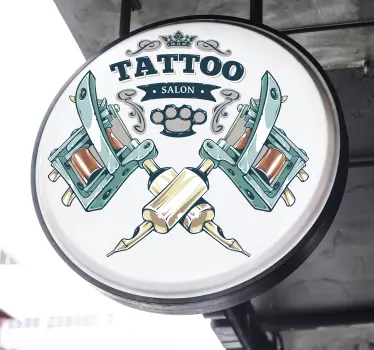 Tattoo shop wall art sticker - TenStickers