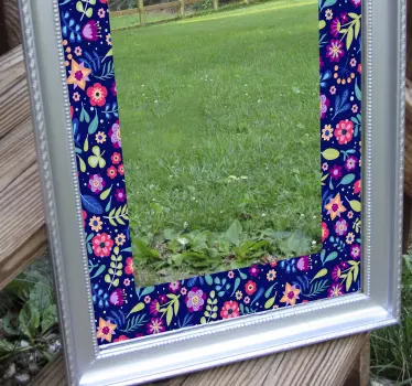 beautiful flowers mirror sticker - TenStickers