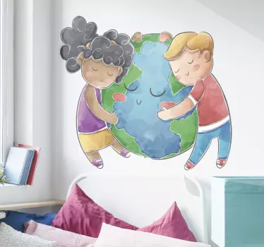 Globe for kids illustration sticker - TenStickers
