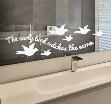 the early bird catches the worm sticker - TenStickers