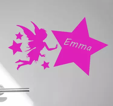 Fairy and Named Stars fantasy wall sticker - TenStickers