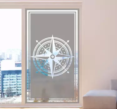 Compass window vinyl sticker - TenStickers