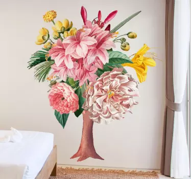 꽃 나무 꽃 벽 스티커 - TenStickers