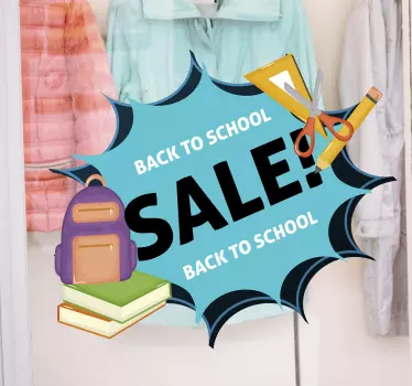 Back to school sale Wall Text Sticker - TenStickers