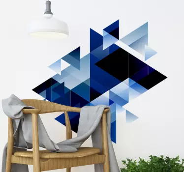 Sticker mural abstrait formes géométriques - TenStickers