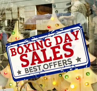 Boxing day sales window sticker - TenStickers