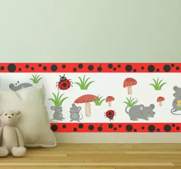 Botanical skirting board wall  sticker - TenStickers